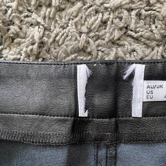 NWOT Princess Polly Faux Leather High Waisted Straight  MACEY Black Pants - Picture 10 of 16